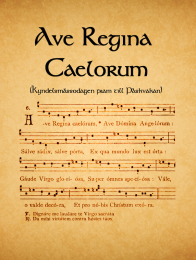 Ave Regina Caelorum (Maria-Antifon A6)